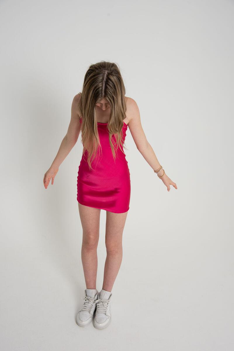 Theme NYC Ariella Silk Dress | Pink