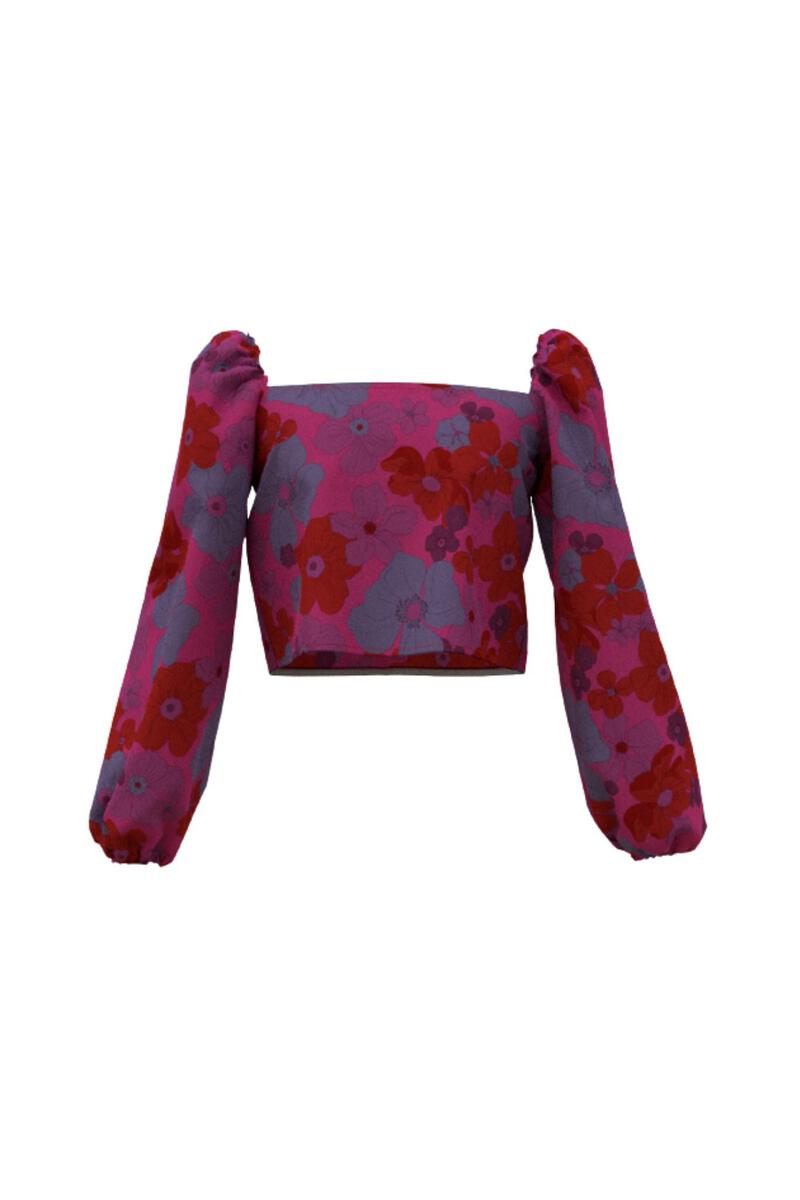 Theme NYC Jordyn Top | Pink 70s Floral