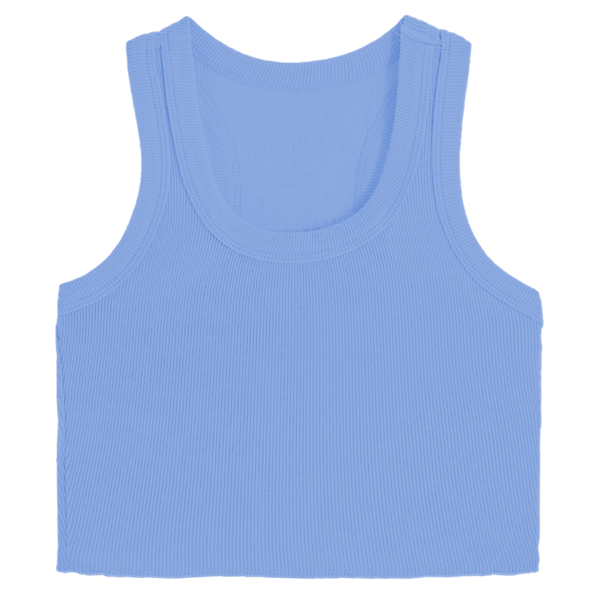 Suzette Girls Ribbed Tank Top | Chambray Blue