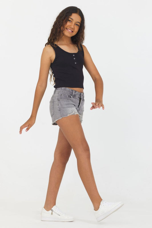 Vintage Havana Henley Tank | Black