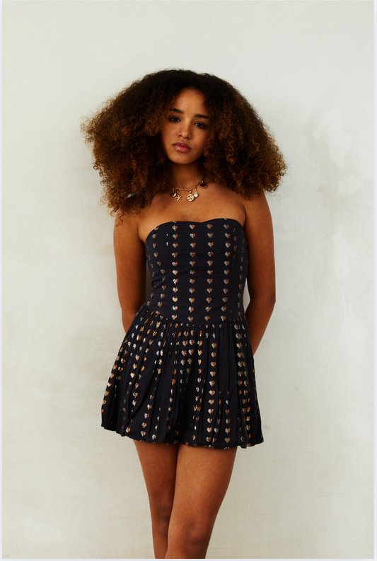 Theme NYC Daniela Lurex Heart Bubble Dress