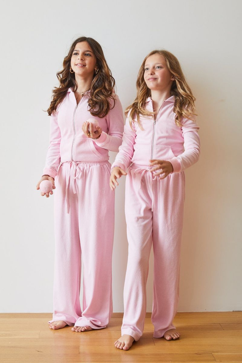 Theme NYC Elle Pink Cherry Terry Zip Hoodie