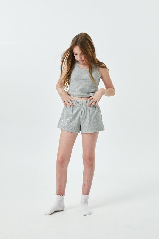 Theme NYC Emma Grey Heart & Arrow Terry Tank