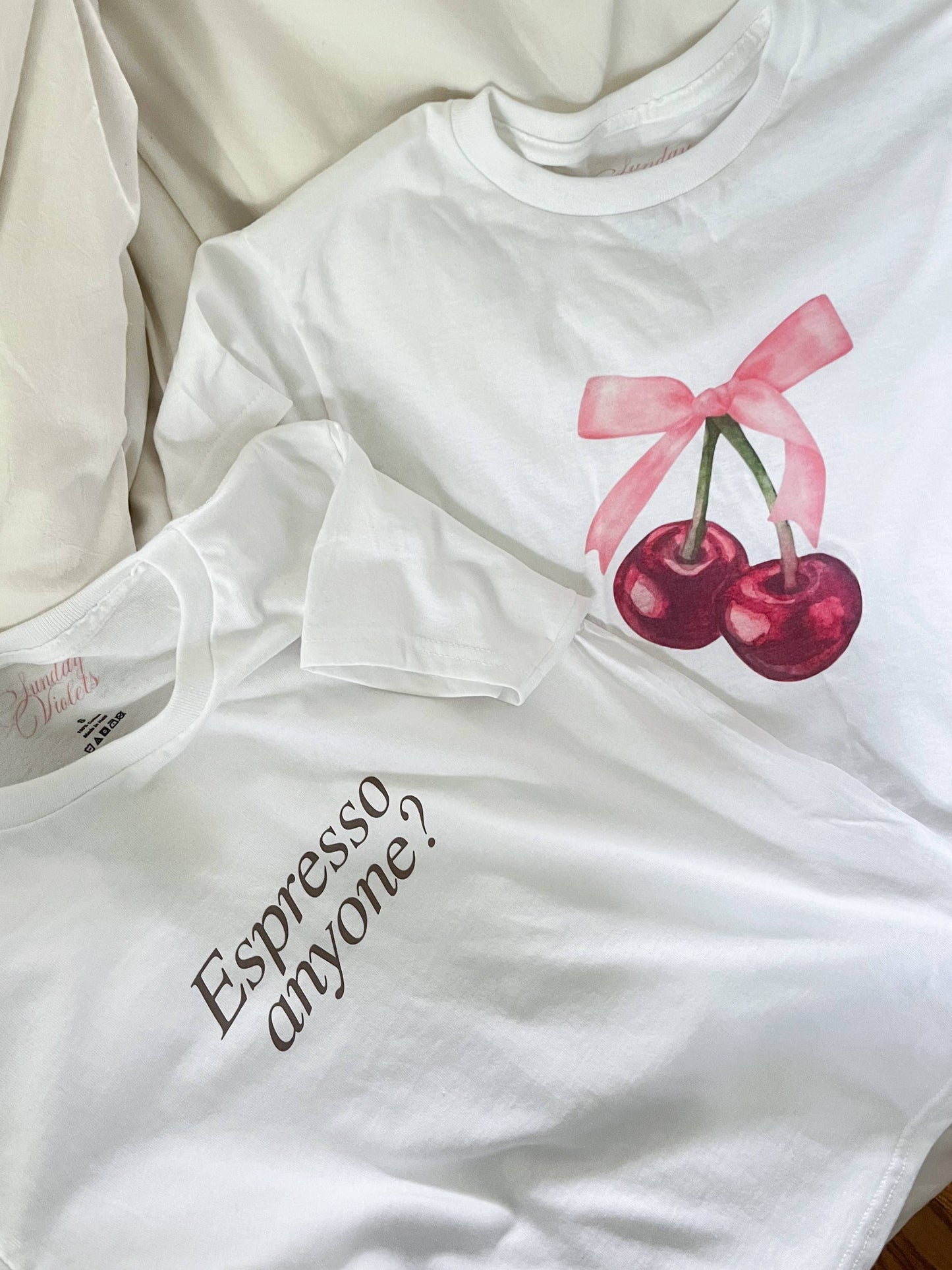 Sunday Violets Cherries Baby Tee