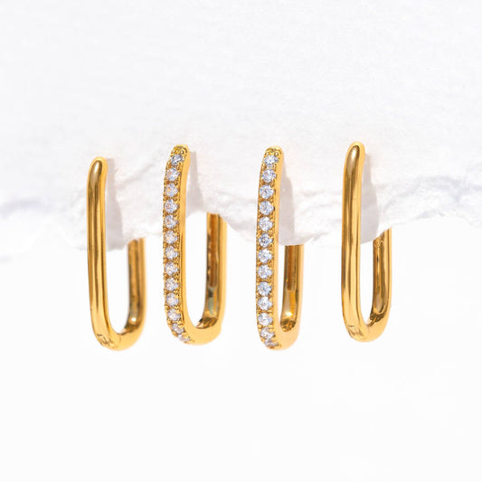 Girls Crew Duet Hoop Gold Set