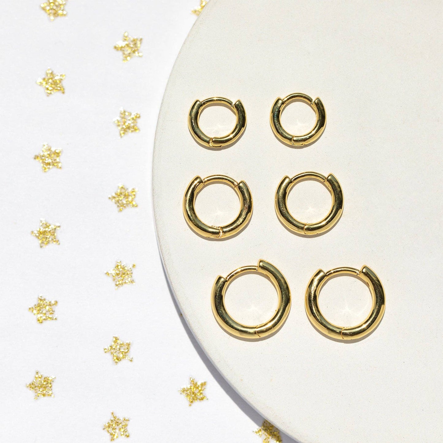 Angel City Hoop Set — 18K Gold Plated, 3 Pairs