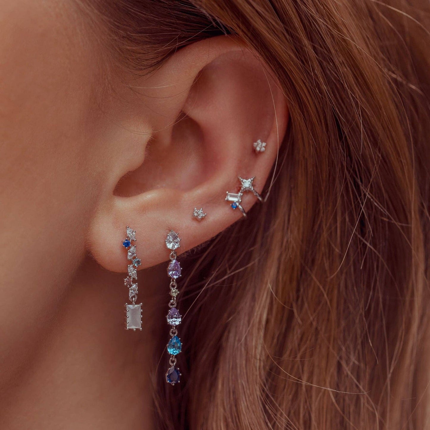 Girls Crew Teeny Tiny Star Rose Gold Studs