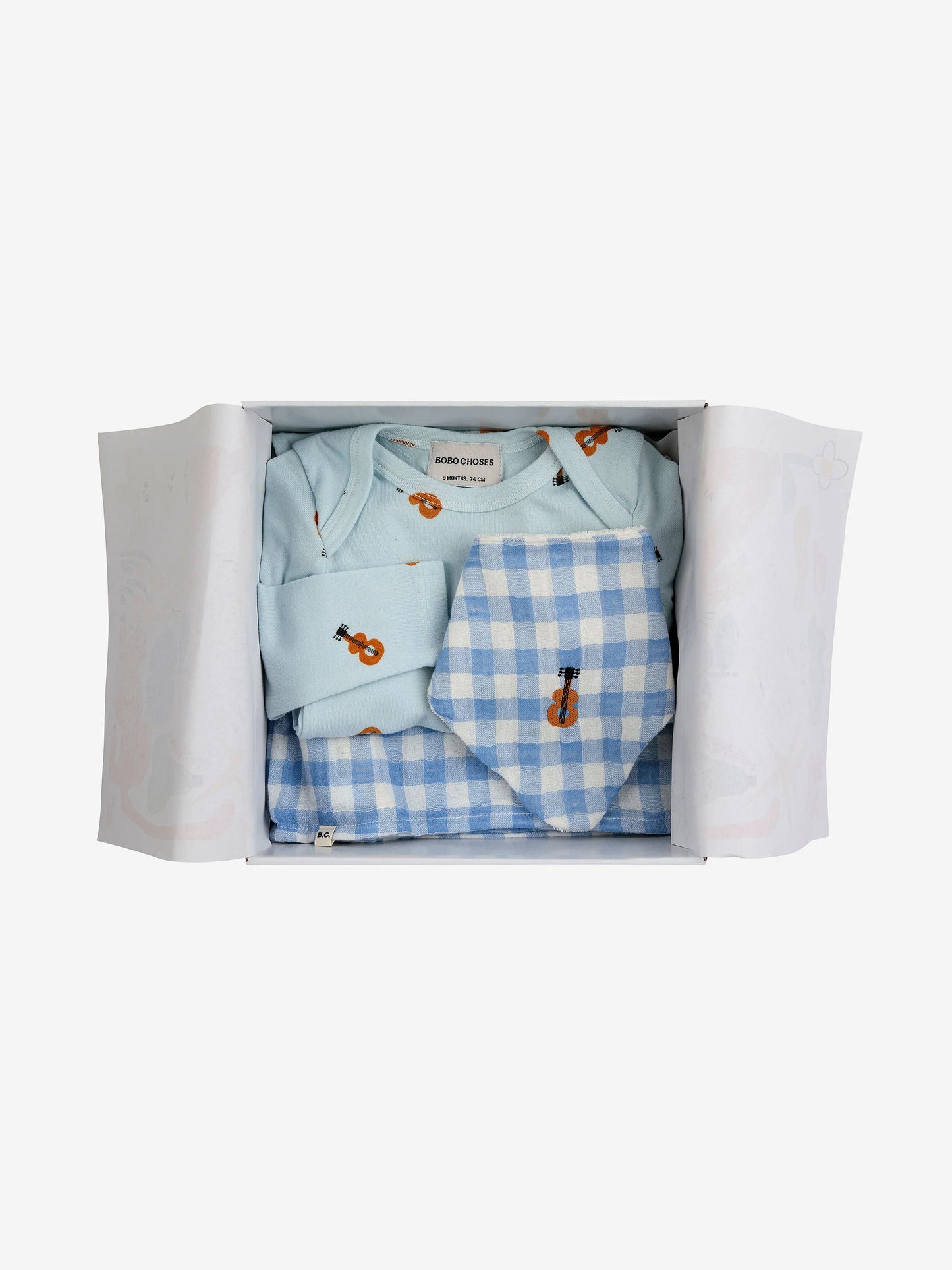 Bobo Choses Akustikgitarre Dreiteiliges Schlafset
