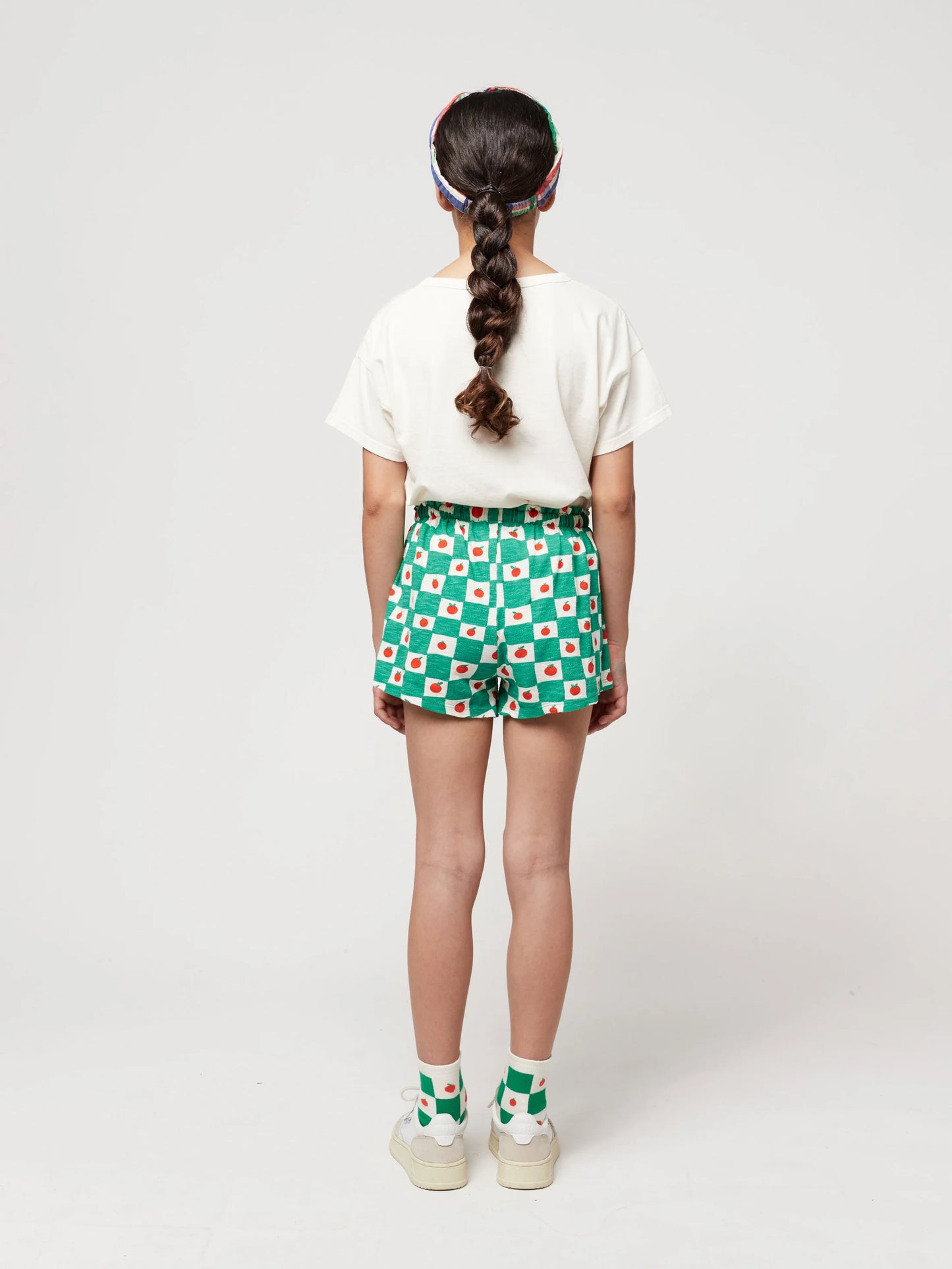 Bobo Choses – Shorts mit Rüschen in Tomatenfarbe