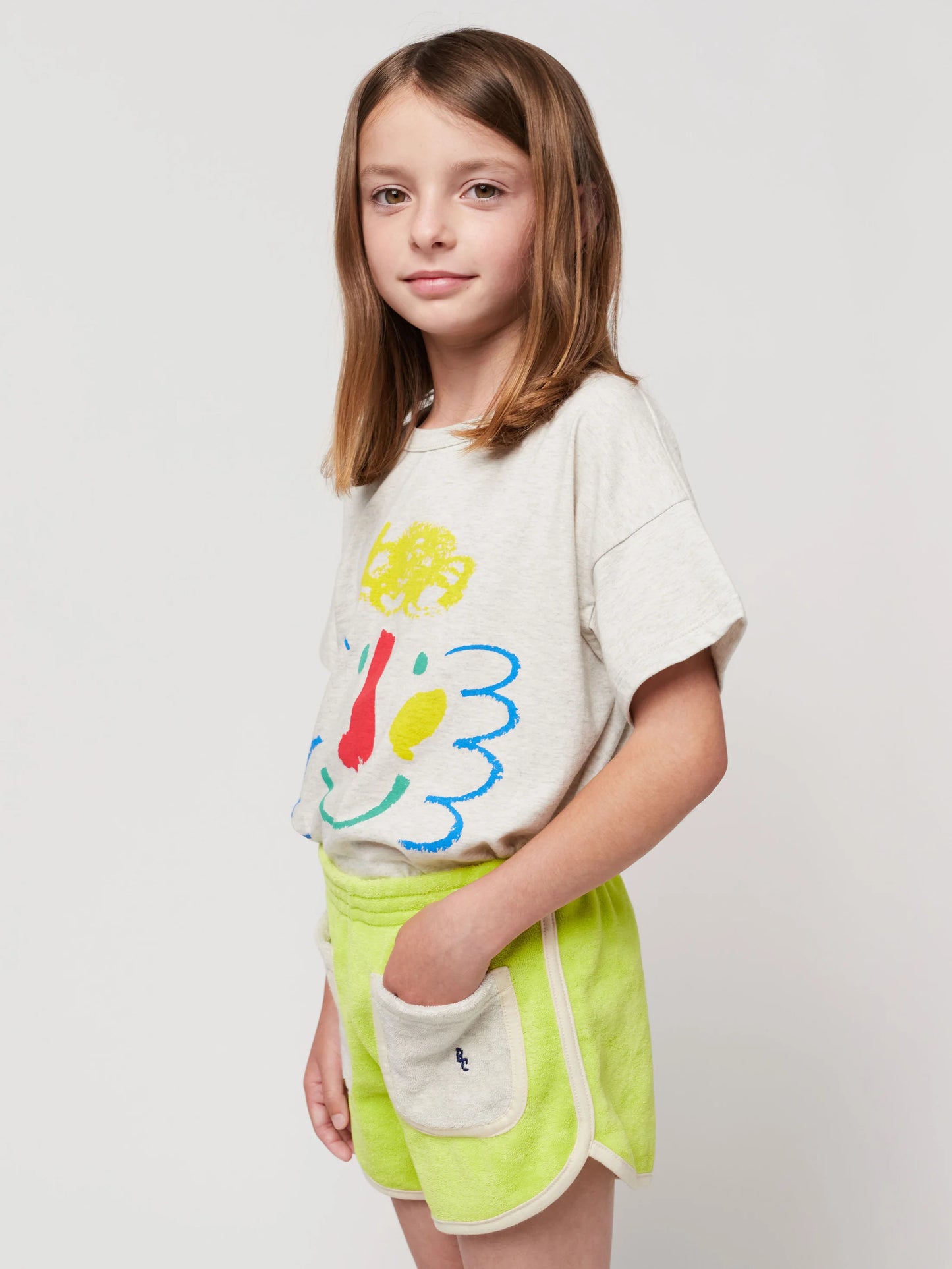 Bobo Choses Terry Shorts | Green Neon