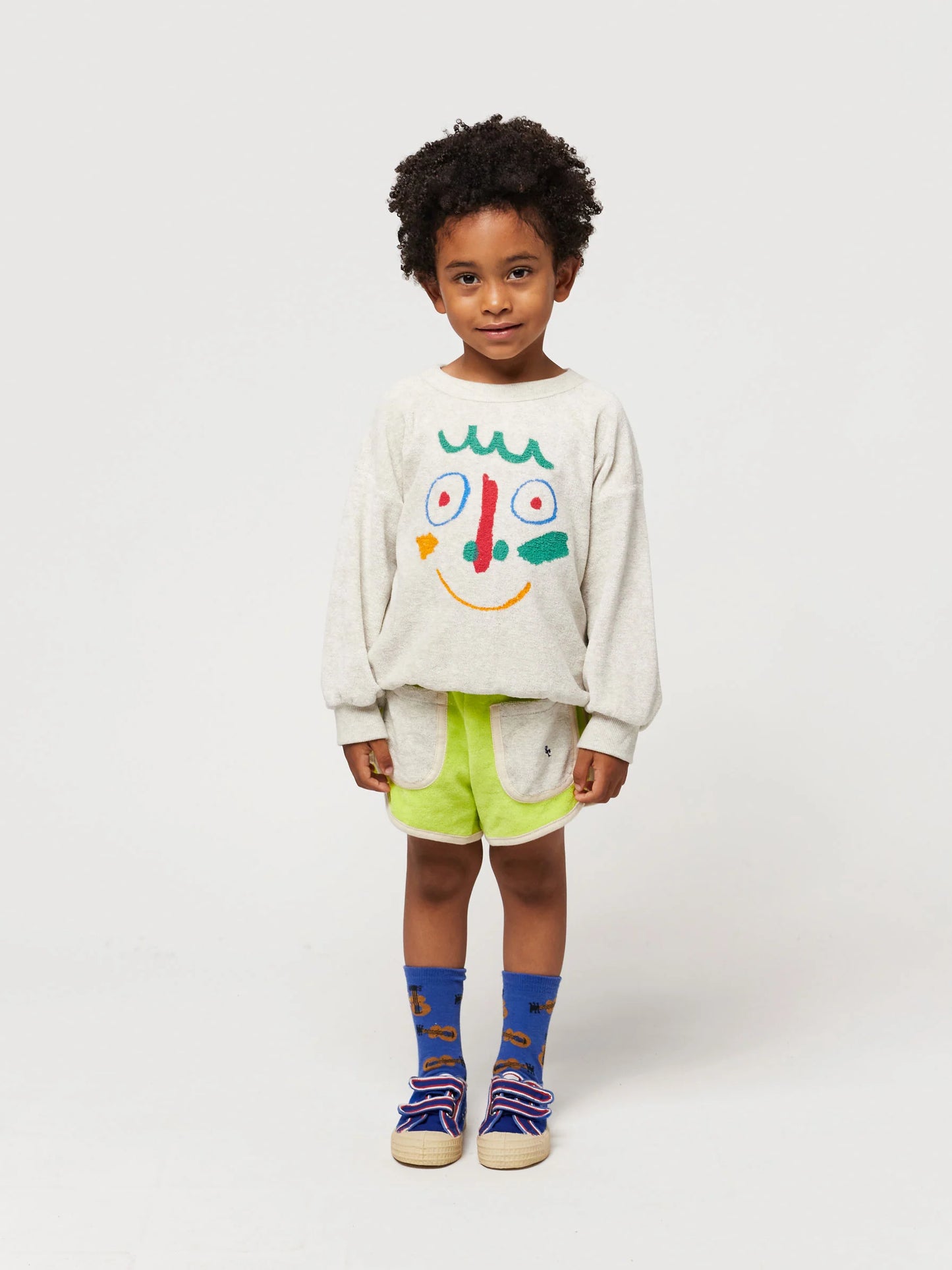 Bobo Choses Terry Shorts | Green Neon