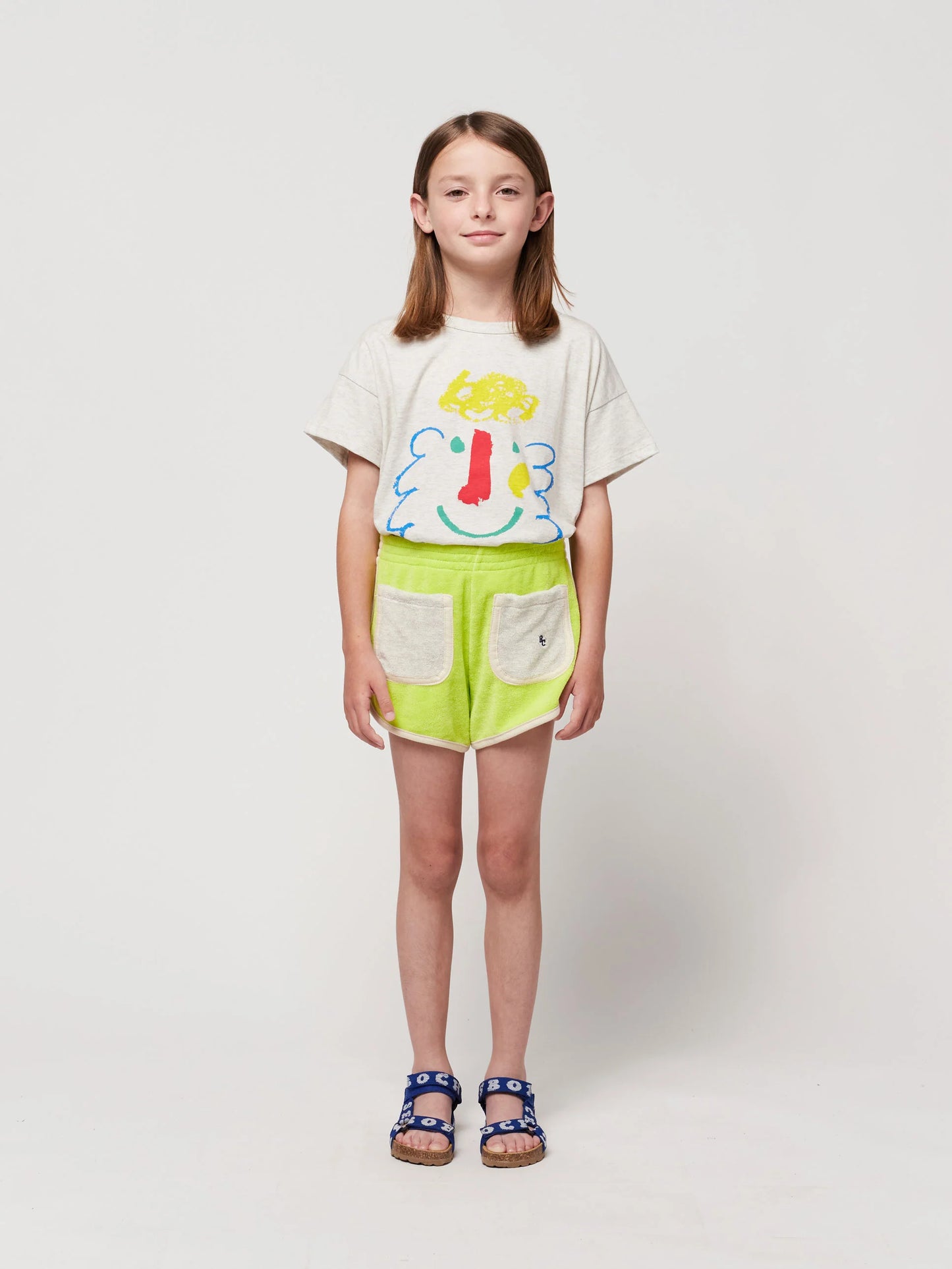 Bobo Choses Terry Shorts | Green Neon