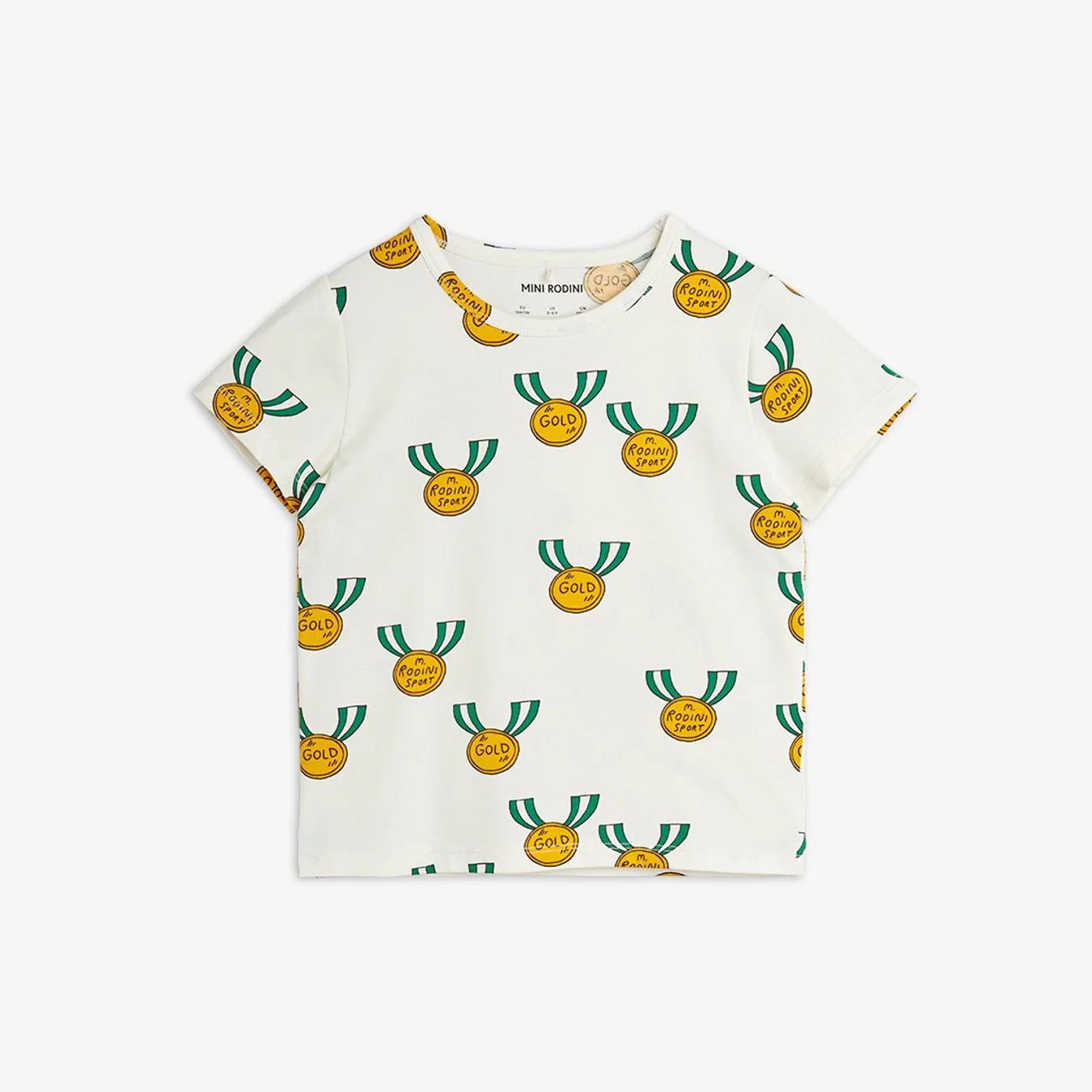Mini Rodini – T-Shirt mit durchgehendem Medaillen-Print