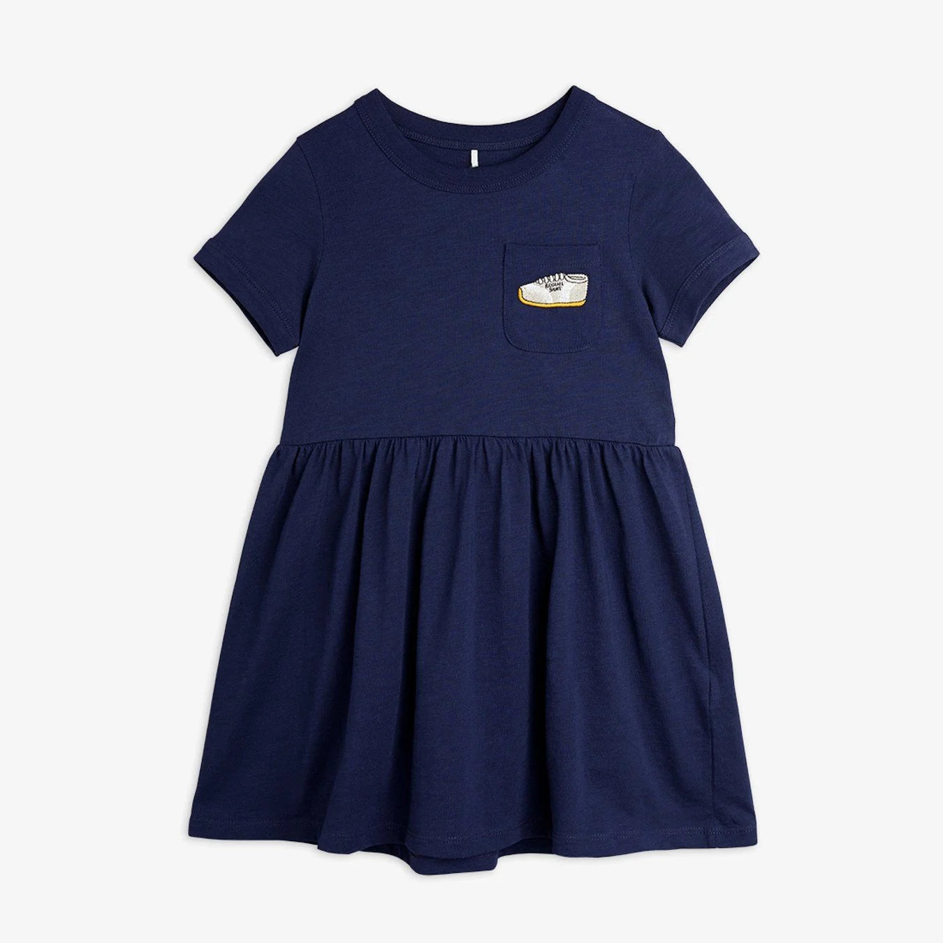 Mini Rodini – Jogging-Kleid mit Stickereien und kurzen Ärmeln