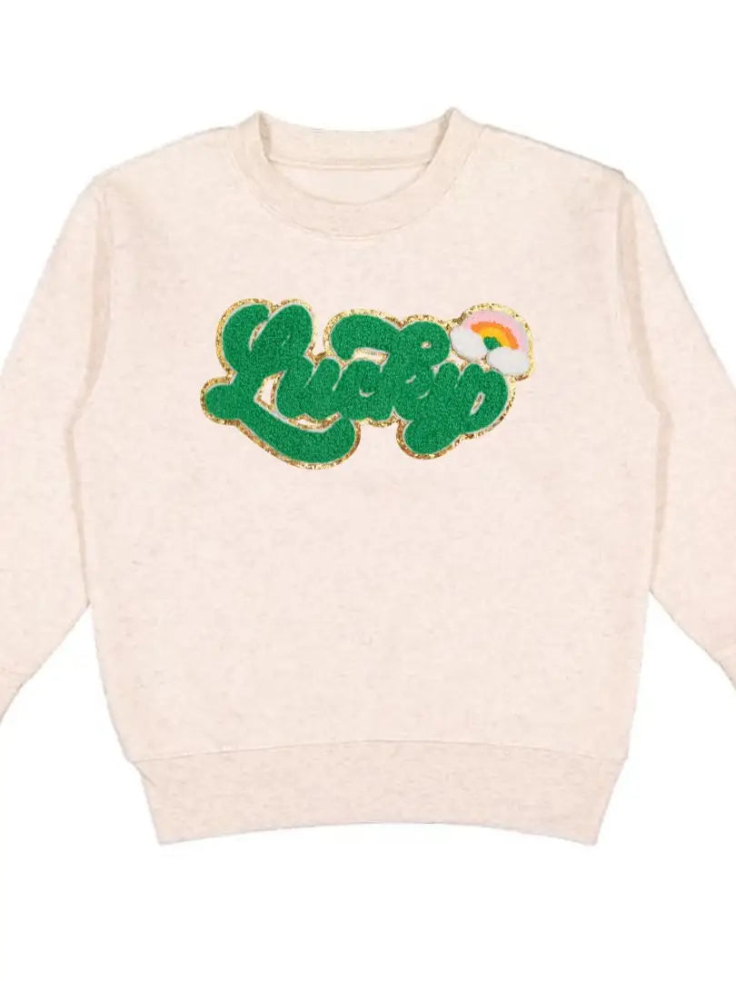Lucky Script Patch St. Patrick's Day Sweatshirt