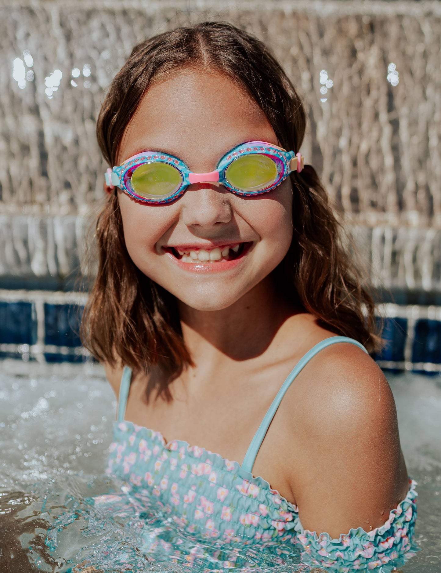 Bling2o Cloud Blue Sunny Kids' Swim Goggles