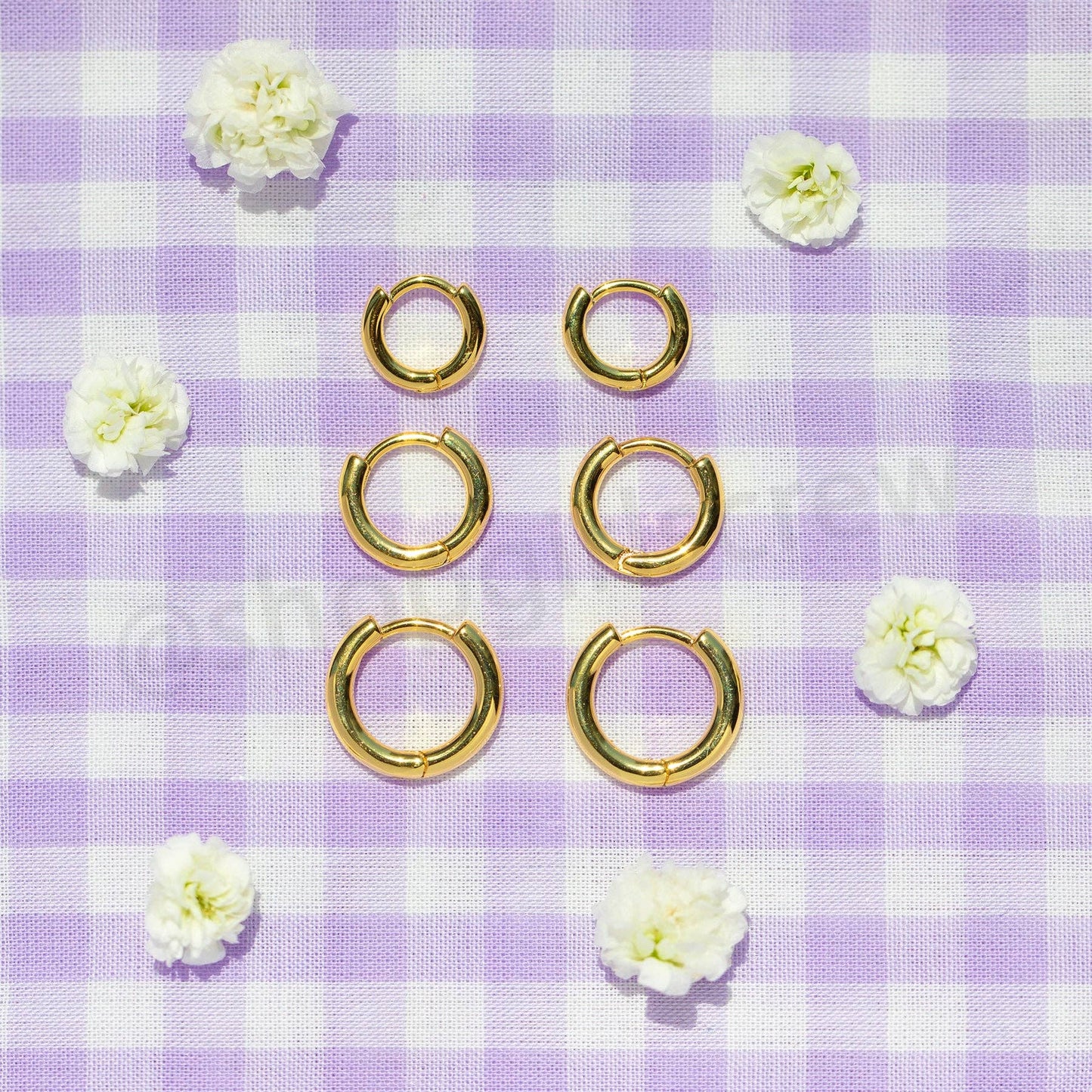 Angel City Hoop Set — 18K Gold Plated, 3 Pairs