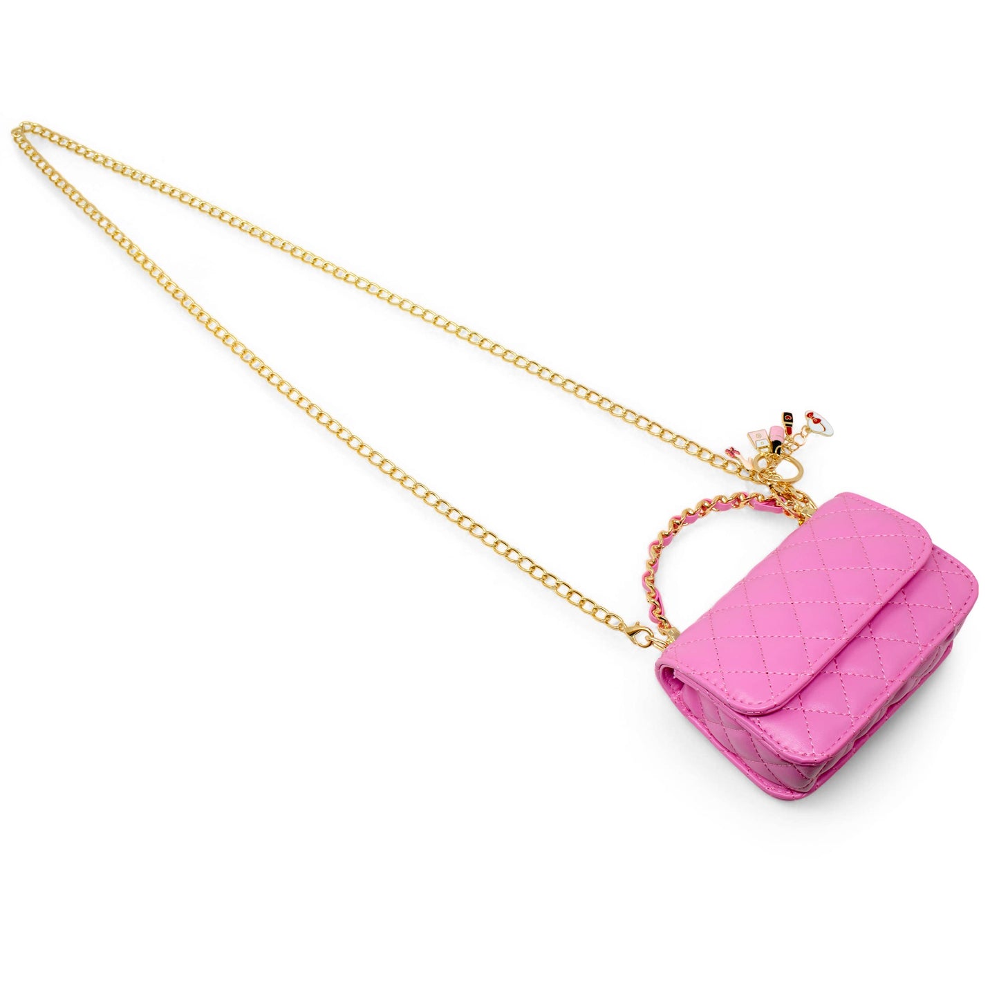 Classic Link Chain Top Handle Handbag | Hot Pink