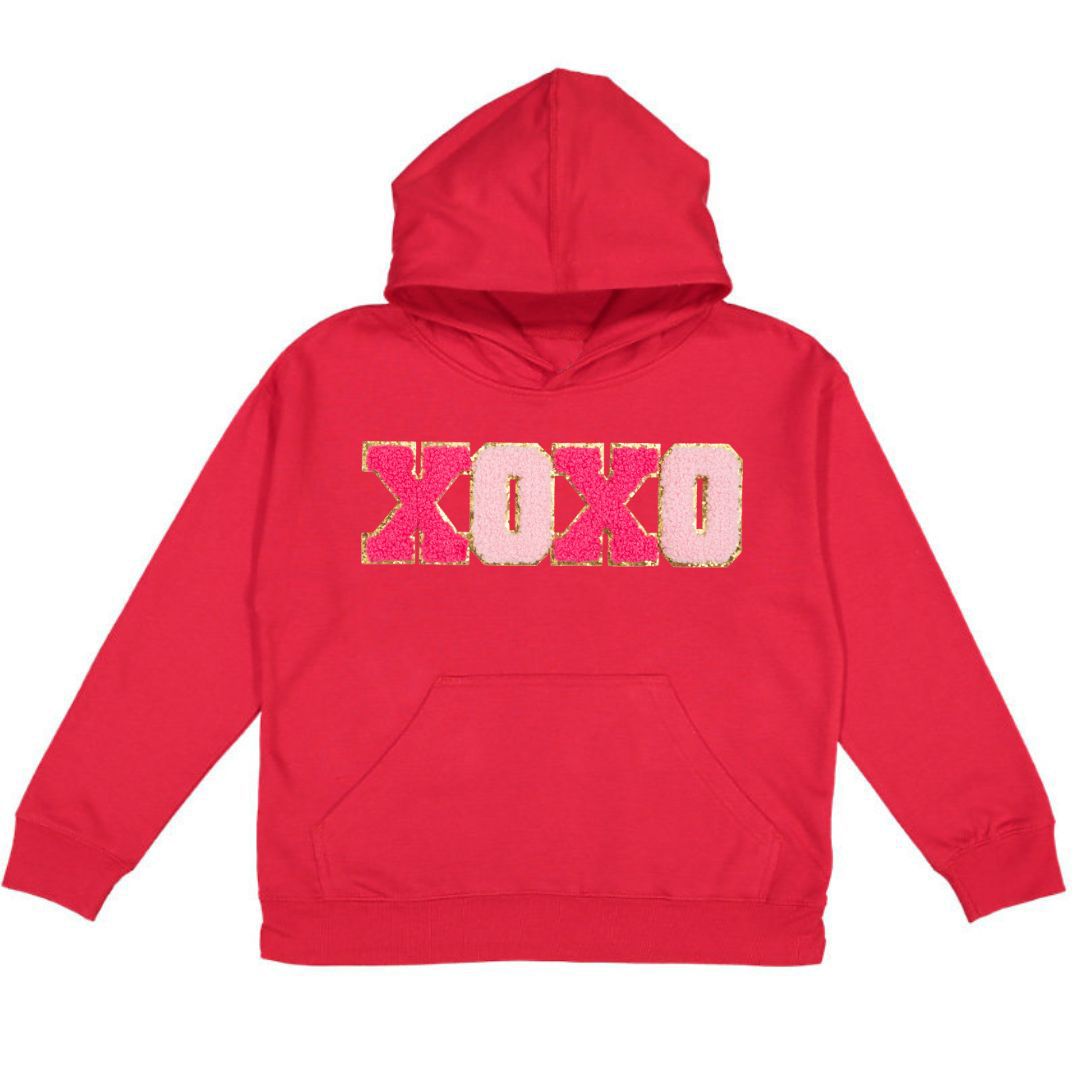 Kapuzenpullover mit „XOXO Patch“ zum Valentinstag