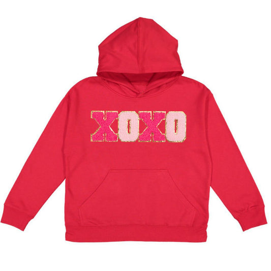 Kapuzenpullover mit „XOXO Patch“ zum Valentinstag