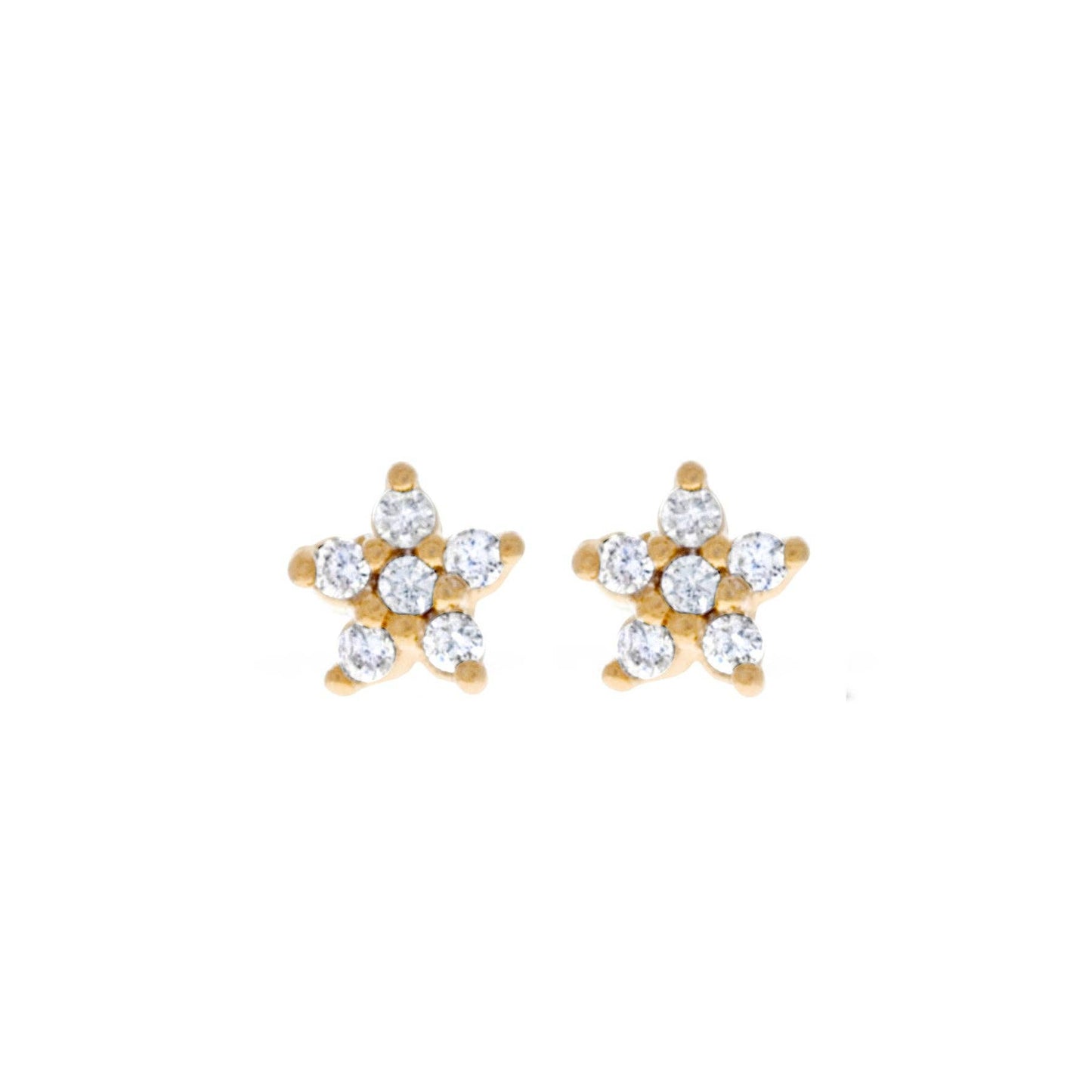 Girls Crew Teeny Tiny Star Rose Gold Studs