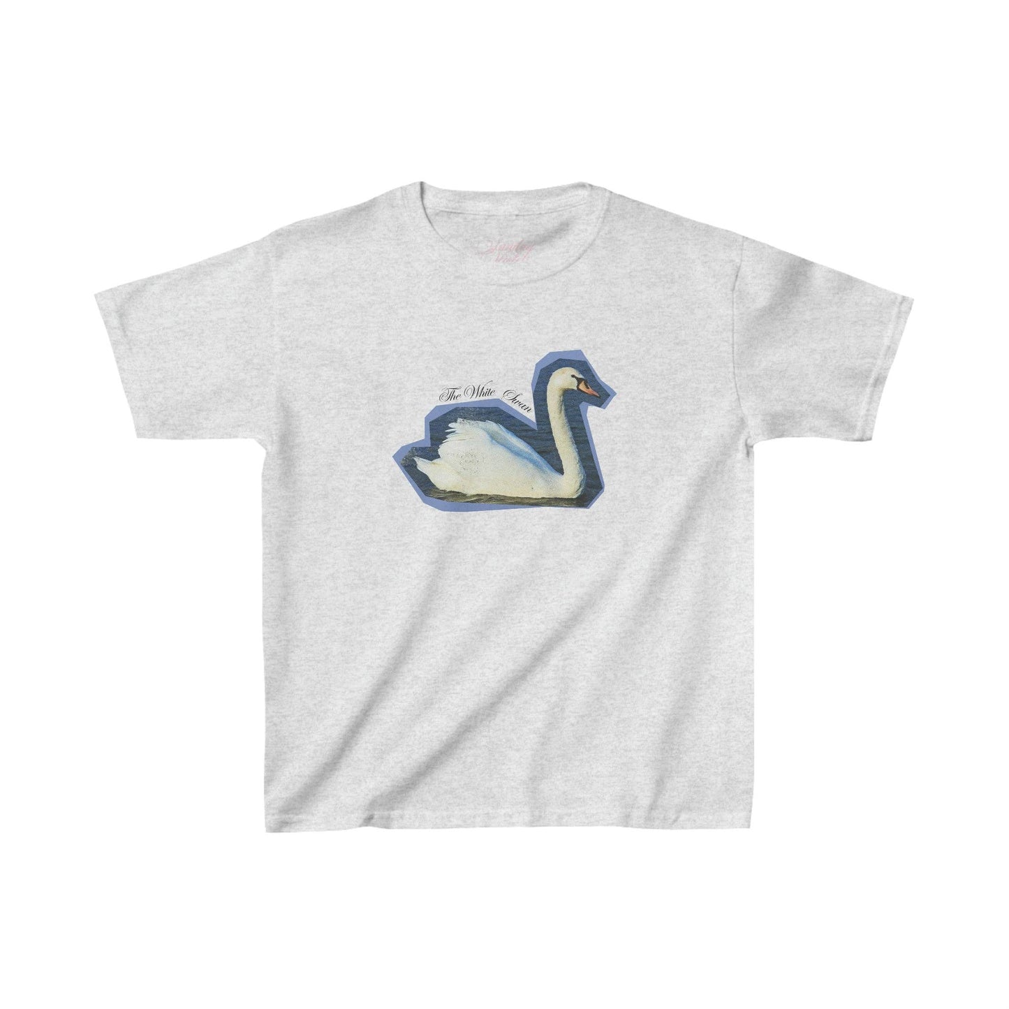 Sunday Violets White Swan Baby Tee