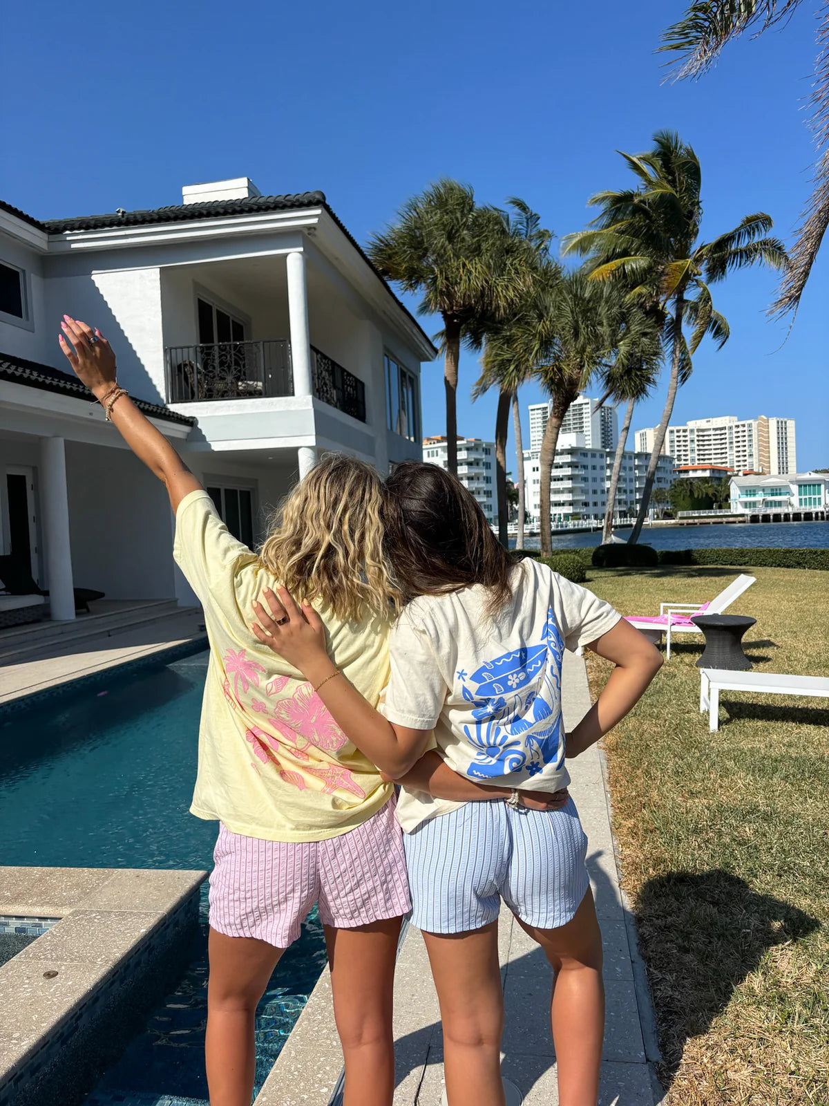Sunkissed Coconut Ivory Blue Swim And Surf Comfort Colors Tee