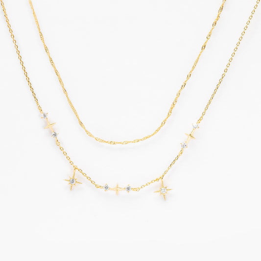 Girls Crew Wandering Stars Gold Necklace