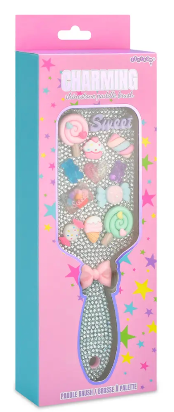 Charming Rhinestone Paddle Brush – Candy Charm Edition
