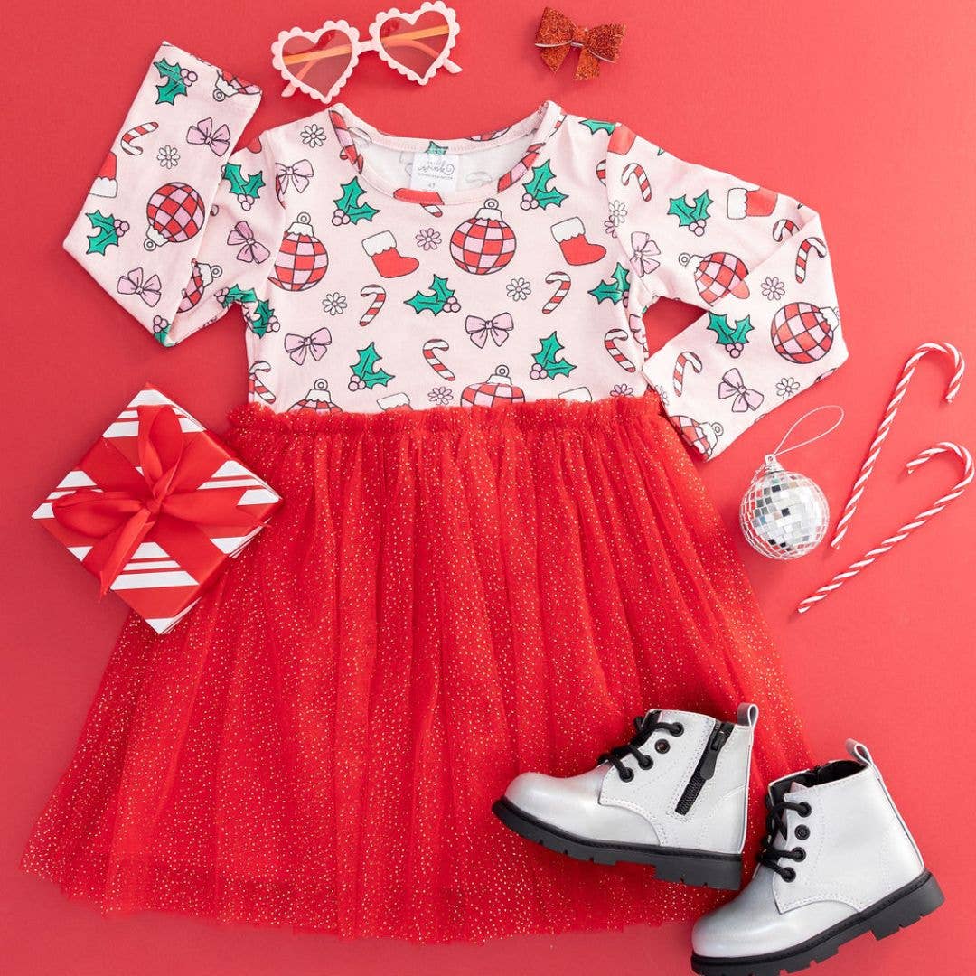 Red Glitter Christmas Bow Clip