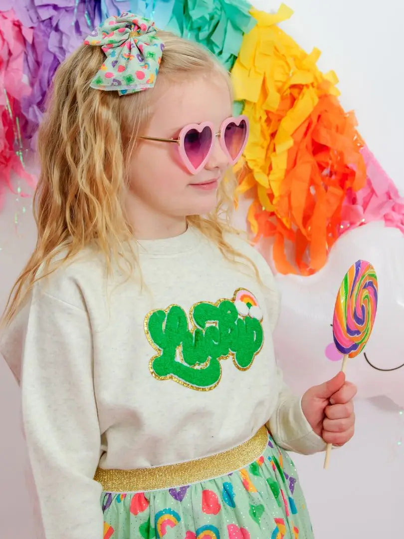Lucky Script Patch St. Patrick's Day Sweatshirt