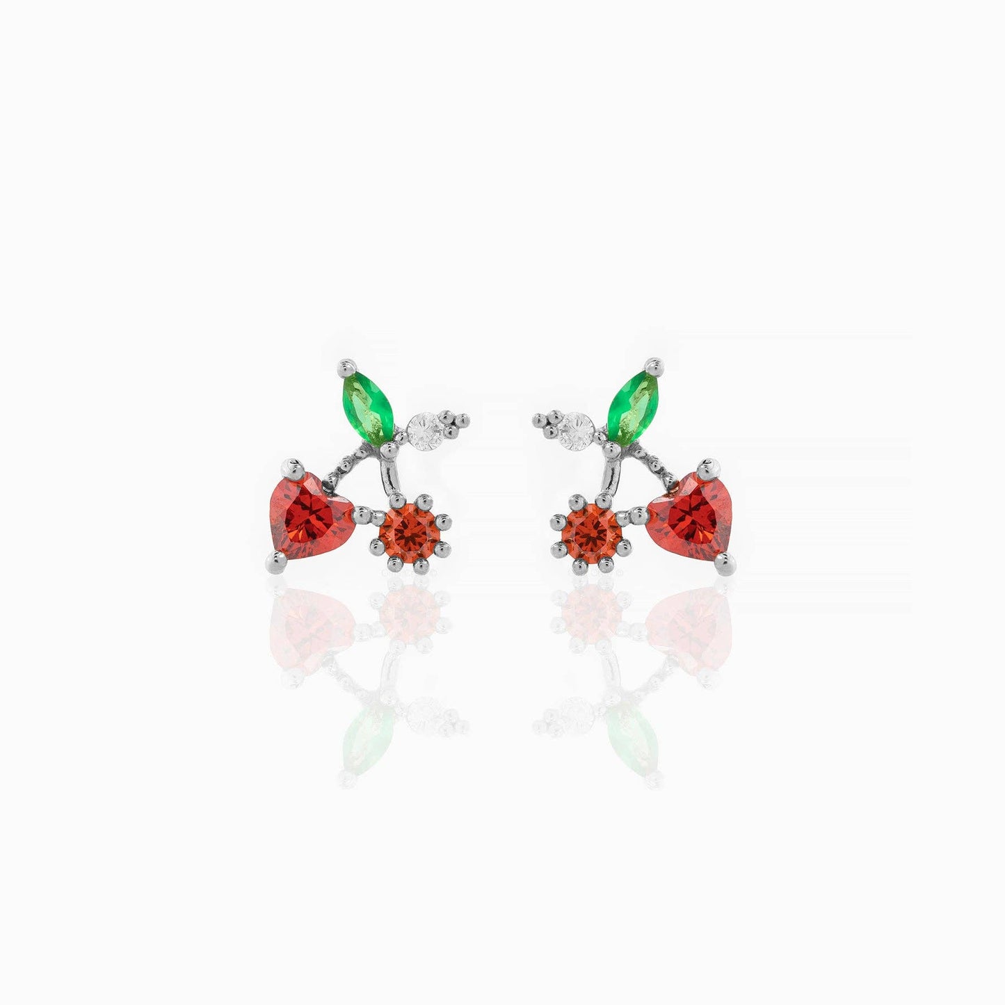 Girls Crew Cherry On Top Gold Studs