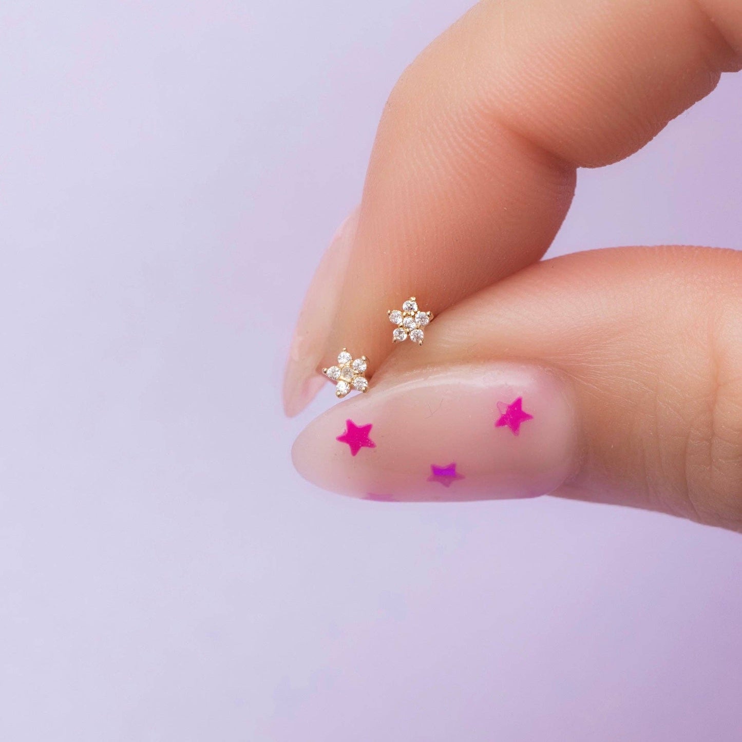 Girls Crew Teeny Tiny Star Rose Gold Studs