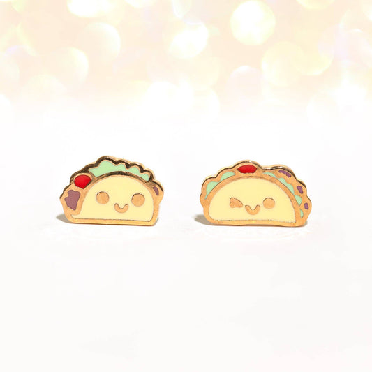 Girls Crew Taco 'Bout It Gold Studs