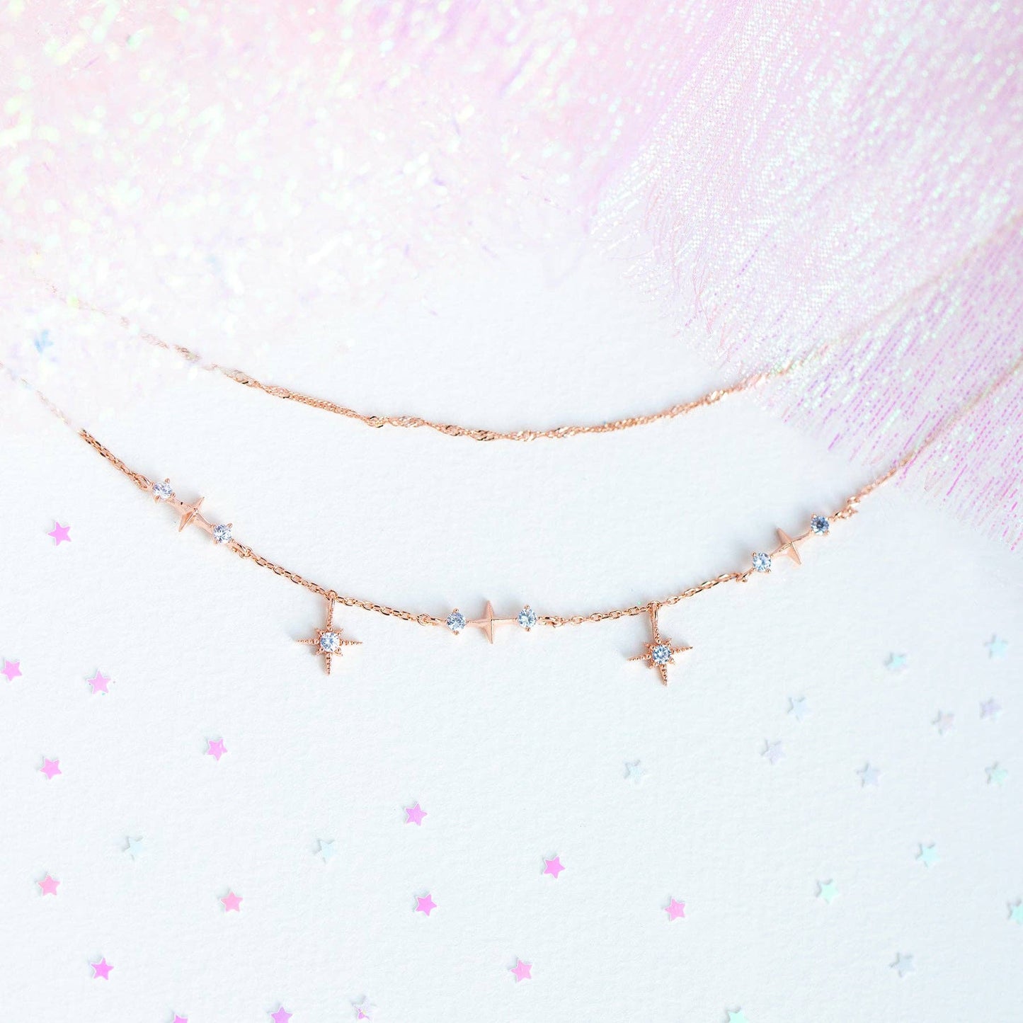 Girls Crew Wandering Stars Gold Necklace