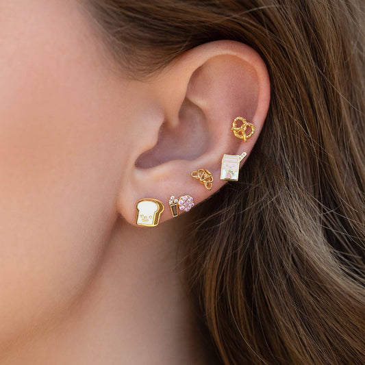 Girls Crew Knot Your Average Pretzel Gold Studs