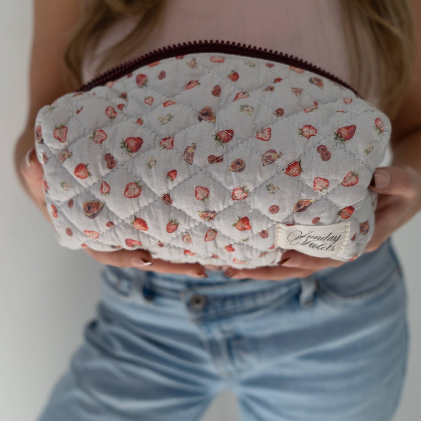 Sunday Violets Berry Sweet Makeup Bag
