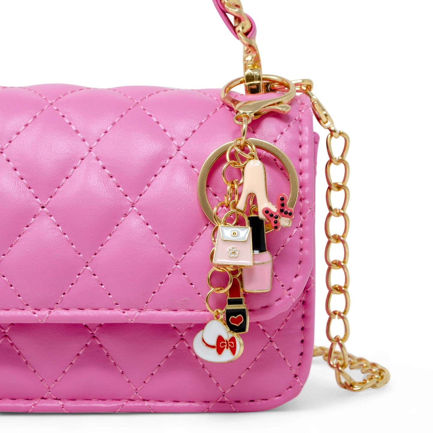 Classic Link Chain Top Handle Handbag | Hot Pink
