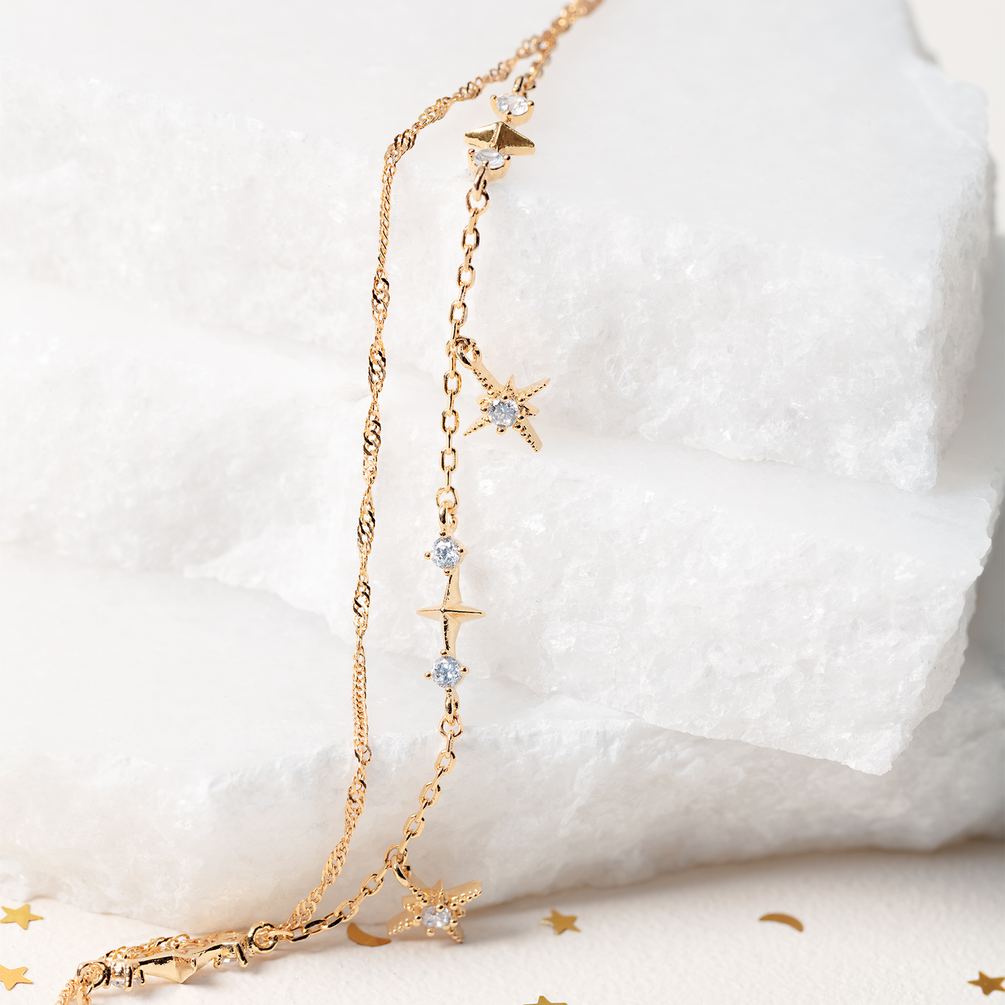 Girls Crew Wandering Stars Gold Bracelet