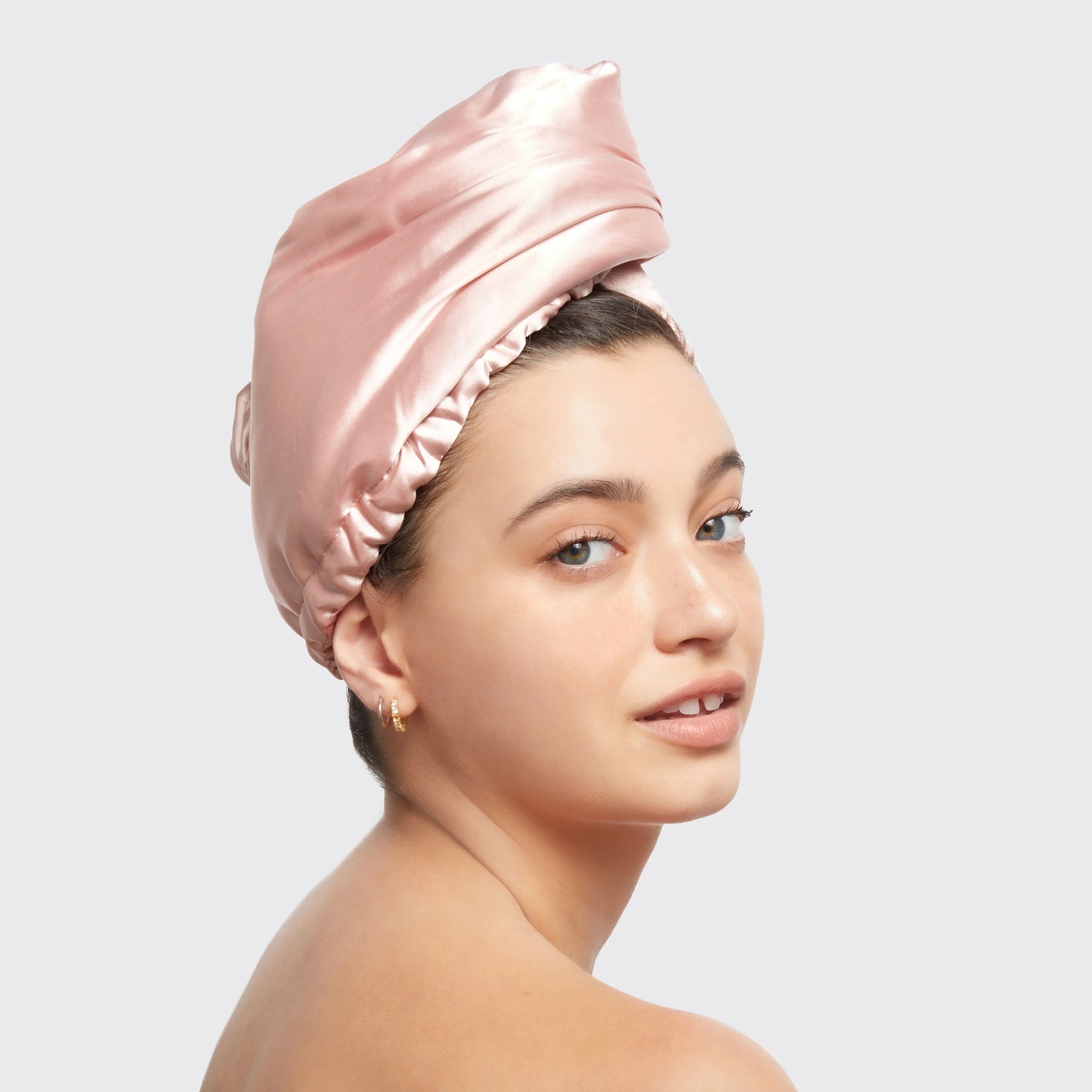 Kitsch Satin-Wrapped Microfiber Hair Towel - Blush
