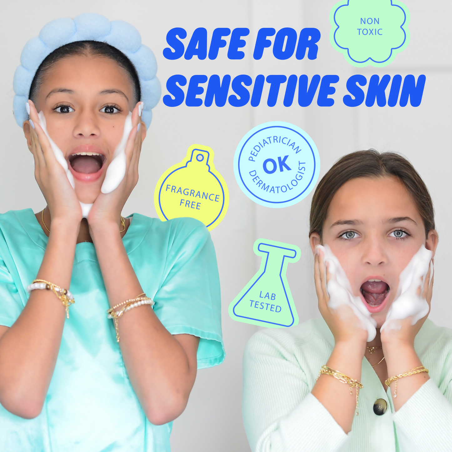 Pipa Squeaky Clean Cleanser Gentle Foam Face Wash for Tweens