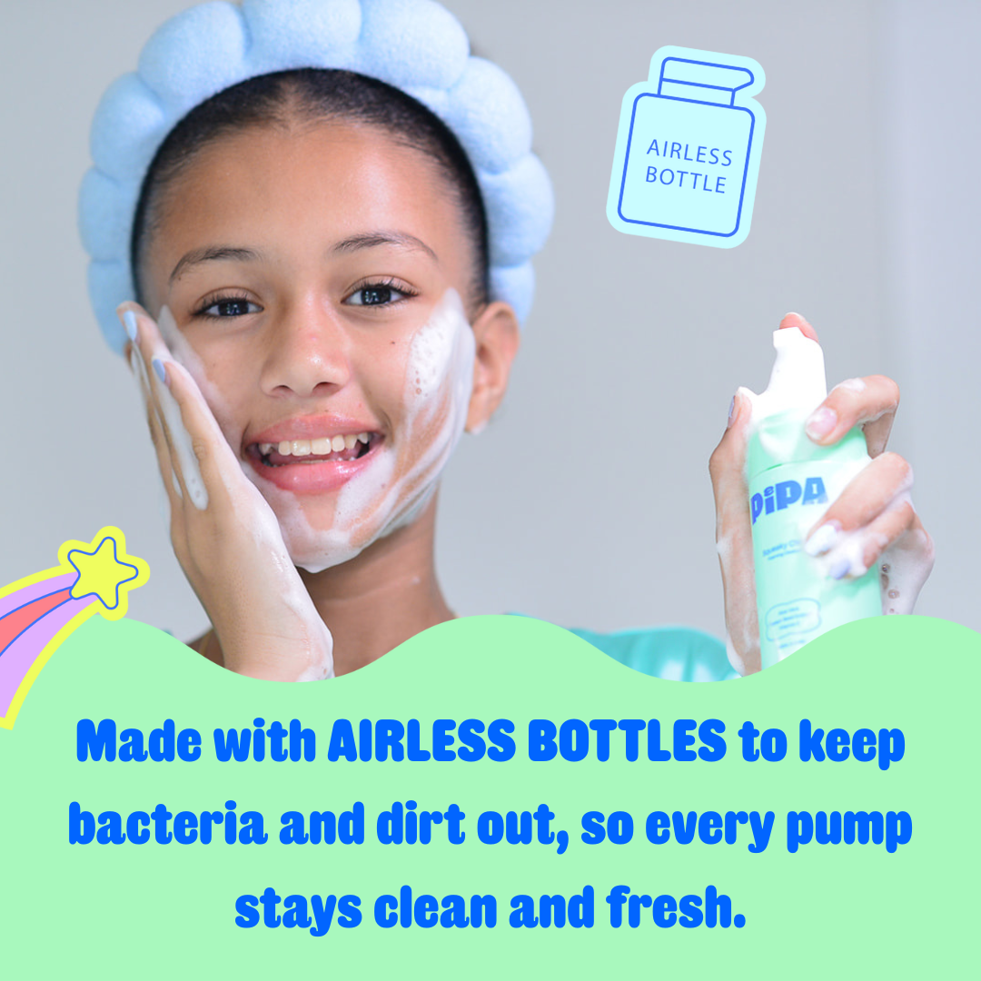 Pipa Squeaky Clean Cleanser Gentle Foam Face Wash for Tweens
