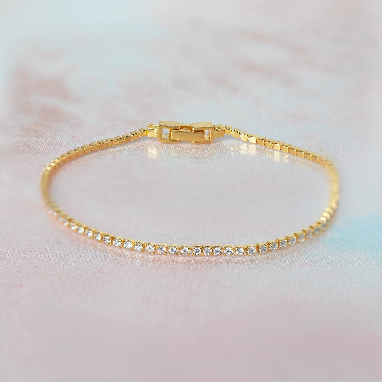 Endless Tennis Bracelet — 18K Gold Plated CZ, 6.5"