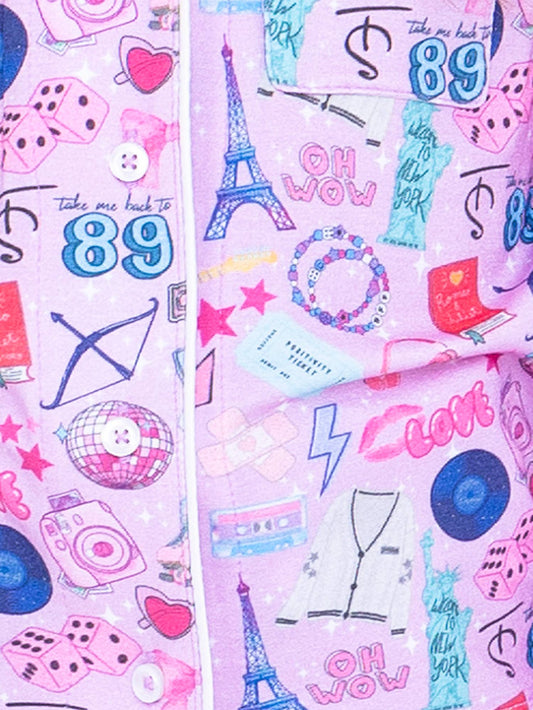 Preppy Goose | Girls Abroad Jersey Pajama Set