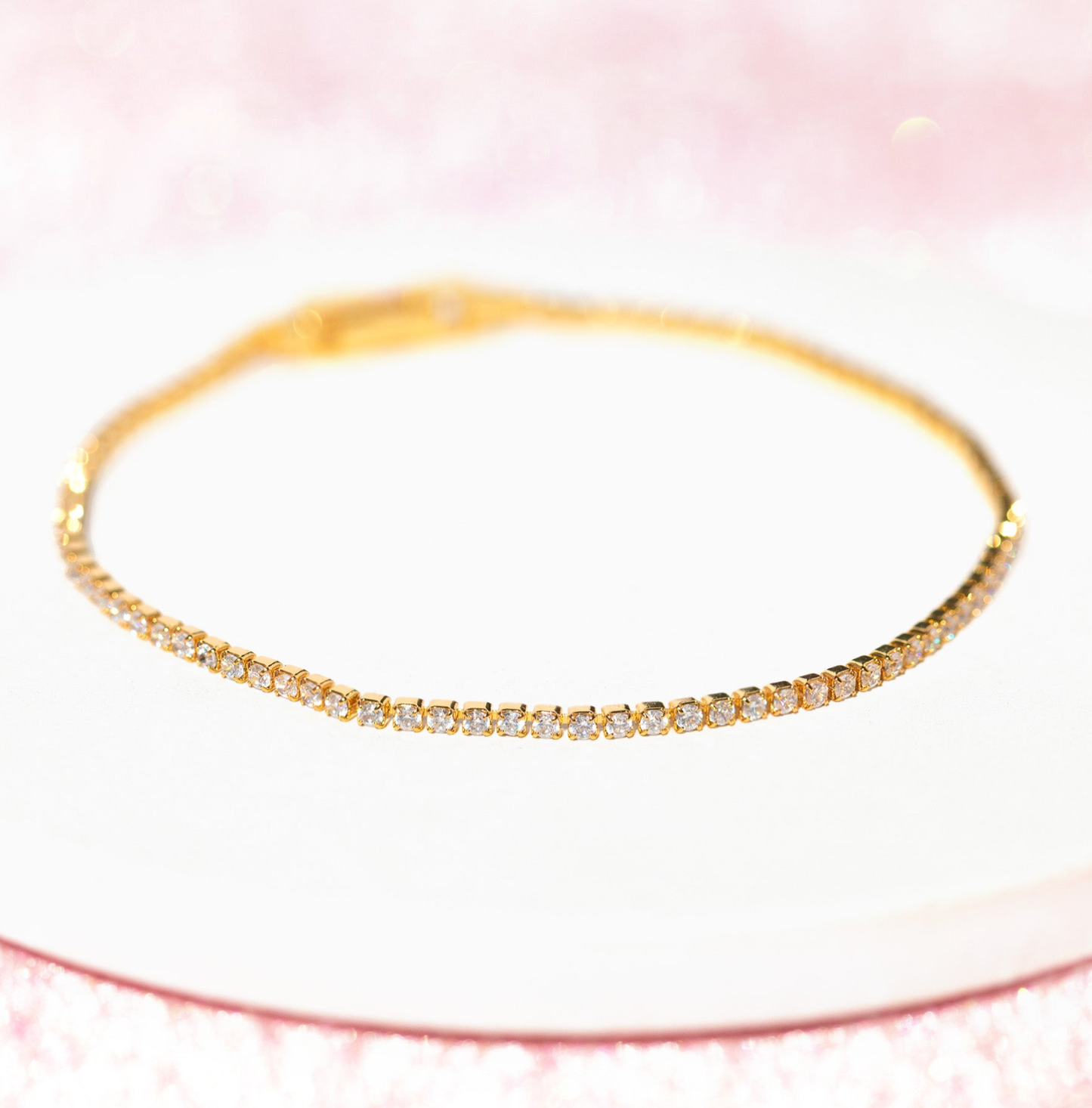 Endless Tennis Bracelet — 18K Gold Plated CZ, 6.5"