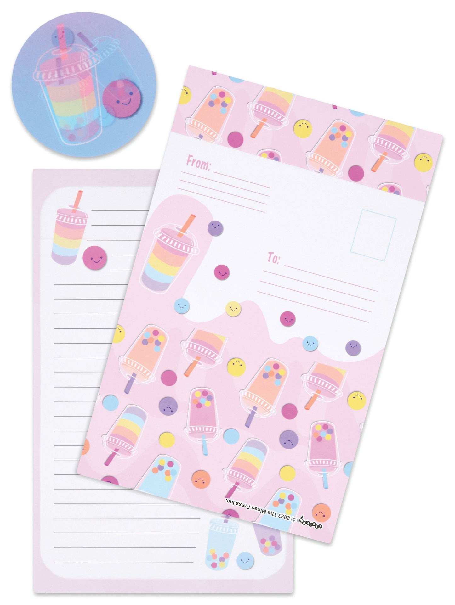 Iscream Rainboba Tea Foldover Cards