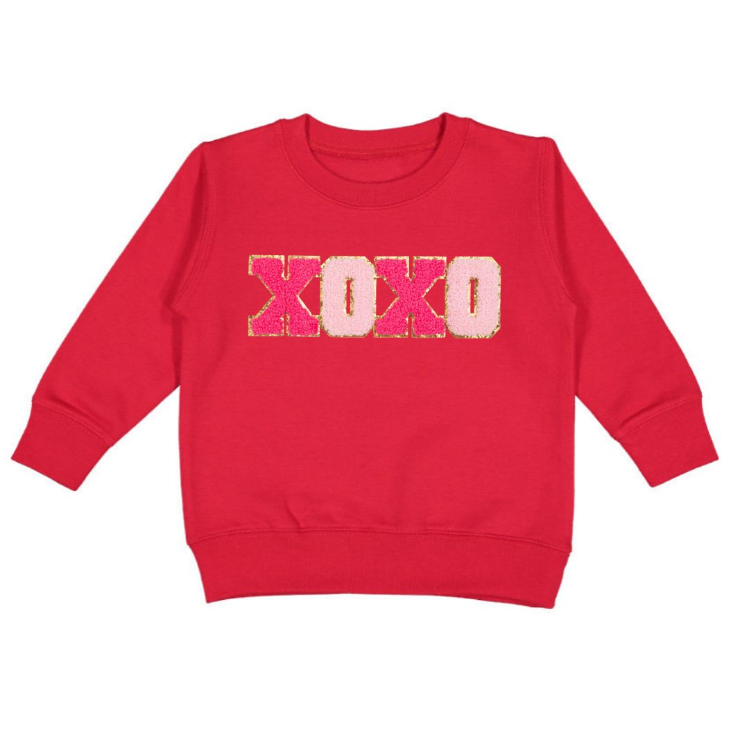 Sweatshirt mit Valentinstags-Aufnäher „XOXO“