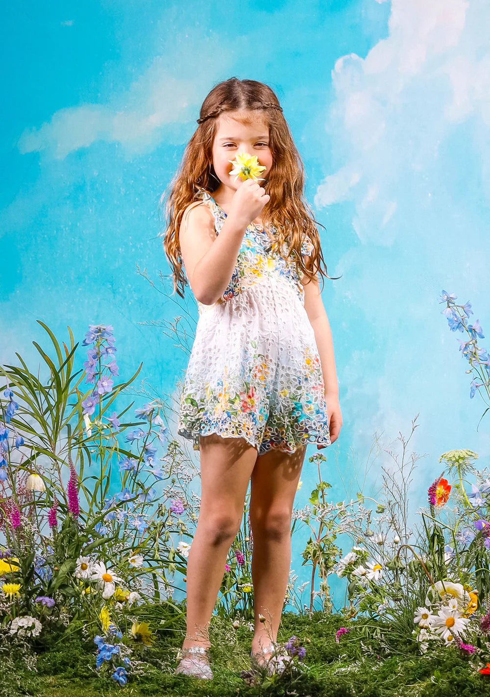 Marlo Serenity Embroidered Romper