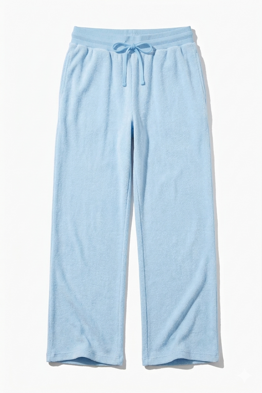 Theme NYC Blue With Anchor Terry Wide Leg Pant