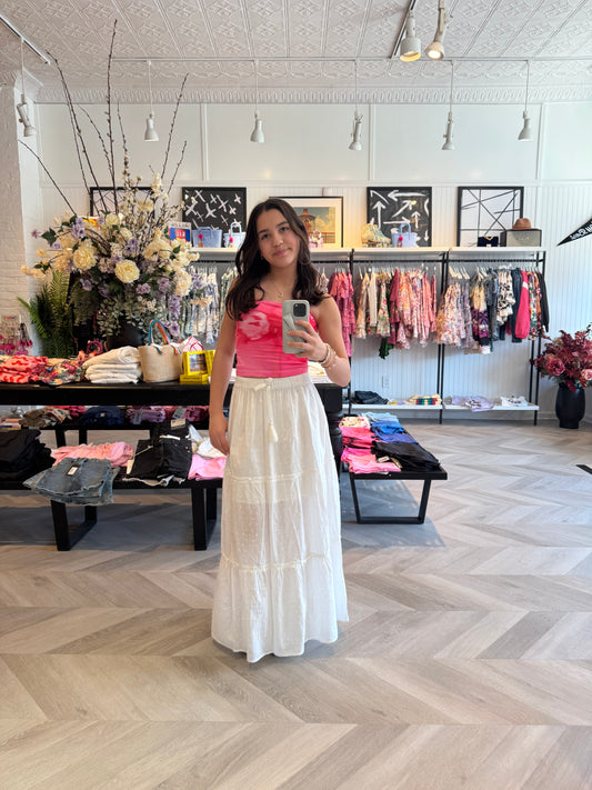 Lucy in the Sky Floral Print Tube Top | Pink Floral